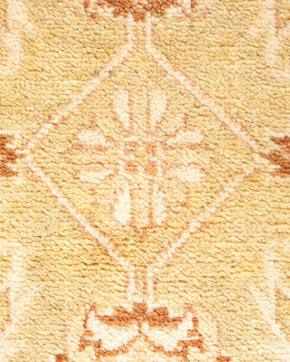 Contemporary Eclectic Ivory Wool Area Rug 3' 1" x 5' 1" - Solo Rugs