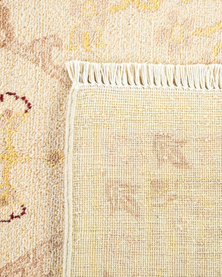 Contemporary Eclectic Ivory Wool Area Rug 9' 3" x 12' 3" - Solo Rugs