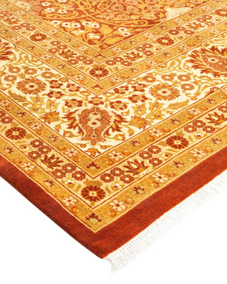 Traditional Mogul Orange Wool Area Rug 8' 2" x 10' 10" - Solo Rugs