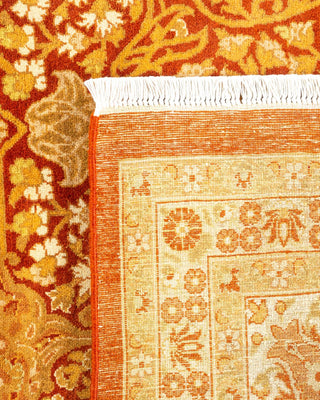 Traditional Mogul Orange Wool Area Rug 8' 2" x 10' 10" - Solo Rugs