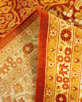 Traditional Mogul Orange Wool Area Rug 8' 2" x 10' 10" - Solo Rugs