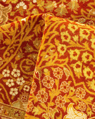Traditional Mogul Orange Wool Area Rug 8' 2" x 10' 10" - Solo Rugs