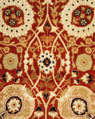 Traditional Mogul Orange Wool Area Rug 4' 2" x 6' 8" - Solo Rugs