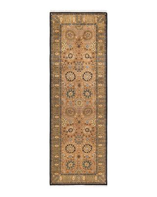Traditional Mogul Brown Wool Runner 3' 1" x 9' 6" - Solo Rugs