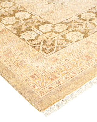 Contemporary Eclectic Green Wool Area Rug 12' 0" x 17' 0" - Solo Rugs