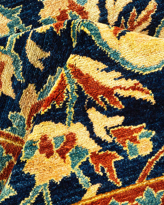 Traditional Mogul Blue Wool Area Rug 12' 0" x 15' 1" - Solo Rugs
