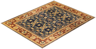 Traditional Mogul Blue Wool Area Rug 12' 0" x 15' 1" - Solo Rugs