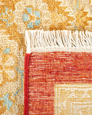 Contemporary Eclectic Orange Wool Area Rug 10' 2" x 13' 1" - Solo Rugs