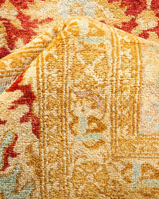 Contemporary Eclectic Orange Wool Area Rug 10' 2" x 13' 1" - Solo Rugs