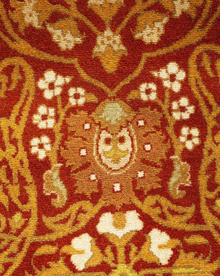 Traditional Mogul Orange Wool Runner 3' 0" x 8' 4" - Solo Rugs