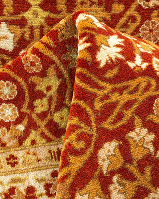 Traditional Mogul Orange Wool Runner 3' 0" x 8' 4" - Solo Rugs