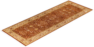 Traditional Mogul Orange Wool Runner 3' 0" x 8' 4" - Solo Rugs