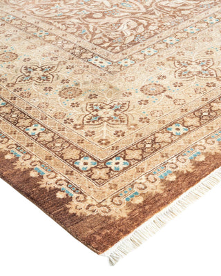 Traditional Mogul Brown Wool Area Rug 6' 3" x 8' 10" - Solo Rugs