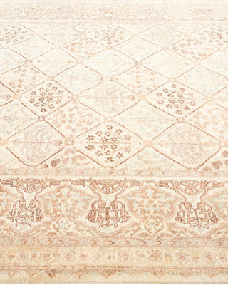 Traditional Mogul Ivory Wool Area Rug 6' 3" x 9' 2" - Solo Rugs