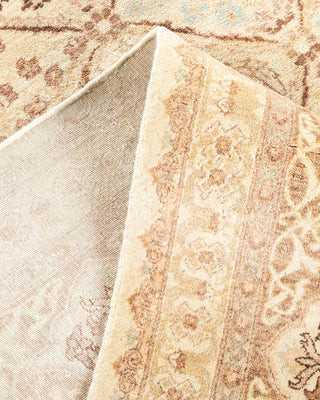 Traditional Mogul Ivory Wool Area Rug 6' 3" x 9' 2" - Solo Rugs