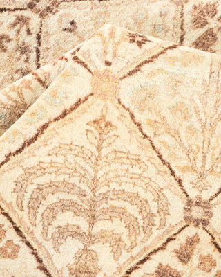 Traditional Mogul Ivory Wool Area Rug 6' 3" x 9' 2" - Solo Rugs