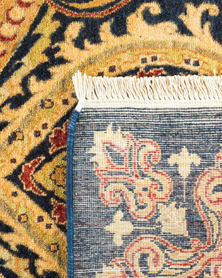 Traditional Mogul Blue Wool Area Rug 6' 3" x 8' 8" - Solo Rugs