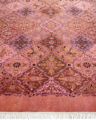 Contemporary Fine Vibrance Pink Wool Octagon Area Rug 7' 1" x 7' 1" - Solo Rugs