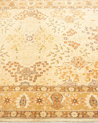 Traditional Mogul Ivory Wool Area Rug 4' 8" x 7' 4" - Solo Rugs
