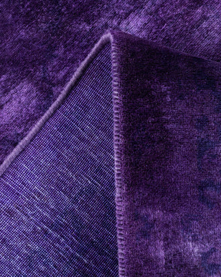 Contemporary Fine Vibrance Purple Wool Area Rug 4' 7" x 4' 8" - Solo Rugs