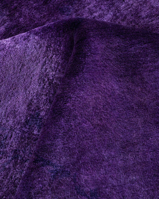 Contemporary Fine Vibrance Purple Wool Area Rug 4' 7" x 4' 8" - Solo Rugs