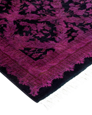 Contemporary Fine Vibrance Black Wool Runner 2' 5" x 8' 0" - Solo Rugs