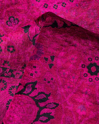 Contemporary Fine Vibrance Purple Wool Runner 3' 0" x 9' 2" - Solo Rugs