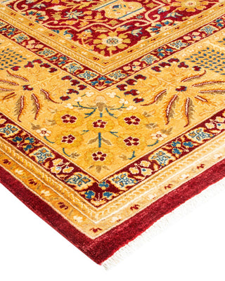 Traditional Mogul Red Wool Area Rug 8' 1" x 10' 7" - Solo Rugs