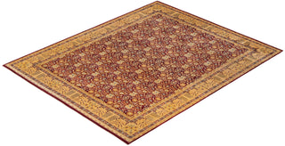 Traditional Mogul Red Wool Area Rug 8' 1" x 10' 7" - Solo Rugs