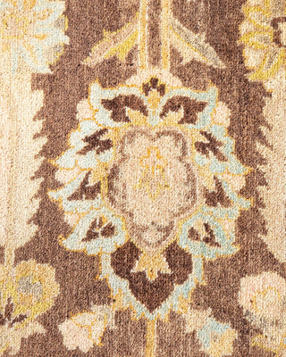 Traditional Mogul Brown Wool Area Rug 8' 3" x 9' 10" - Solo Rugs