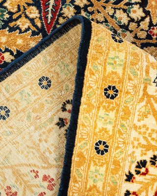 Traditional Mogul Blue Wool Area Rug 7' 10" x 10' 3" - Solo Rugs