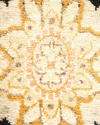 Traditional Mogul Yellow Wool Area Rug 6' 4" x 8' 6" - Solo Rugs