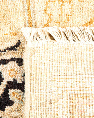 Traditional Mogul Yellow Wool Area Rug 6' 4" x 8' 6" - Solo Rugs