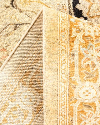 Traditional Mogul Yellow Wool Area Rug 6' 4" x 8' 6" - Solo Rugs