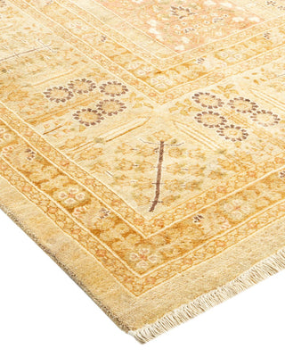 Traditional Mogul Ivory Wool Area Rug 8' 1" x 11' 1" - Solo Rugs