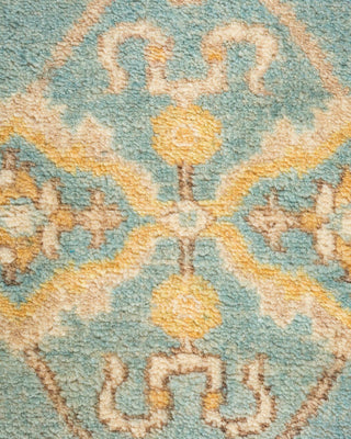 Traditional Mogul Light Blue Wool Area Rug 4' 2" x 6' 0" - Solo Rugs