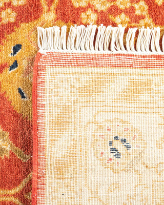 Traditional Mogul Orange Wool Runner 3' 0" x 14' 7" - Solo Rugs