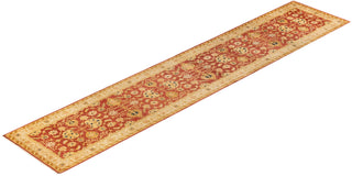 Traditional Mogul Orange Wool Runner 3' 0" x 14' 7" - Solo Rugs