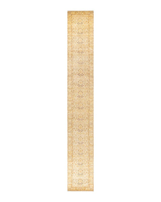 Traditional Mogul Ivory Wool Runner 3' 0" x 22' 8" - Solo Rugs