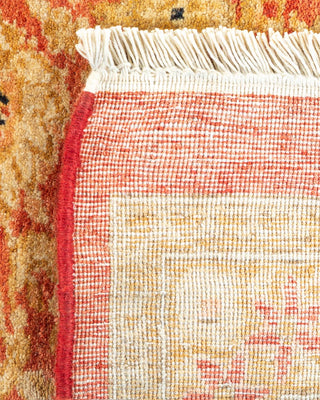 Traditional Mogul Orange Wool Area Rug 6' 3" x 9' 6" - Solo Rugs