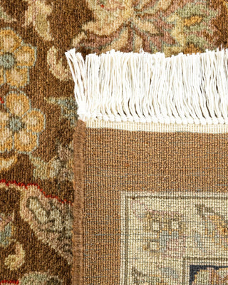 Traditional Mogul Brown Wool Area Rug 9' 1" x 11' 10" - Solo Rugs