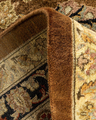 Traditional Mogul Brown Wool Area Rug 9' 1" x 11' 10" - Solo Rugs