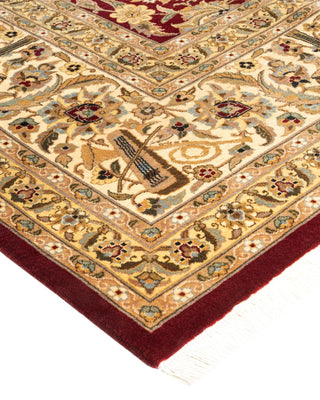 Traditional Mogul Red Wool Area Rug 9' 2" x 12' 4" - Solo Rugs