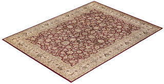 Traditional Mogul Red Wool Area Rug 9' 2" x 12' 4" - Solo Rugs