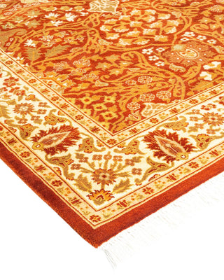 Traditional Mogul Orange Wool Area Rug 3' 3" x 5' 3" - Solo Rugs