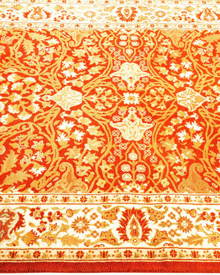 Traditional Mogul Orange Wool Area Rug 3' 3" x 5' 3" - Solo Rugs