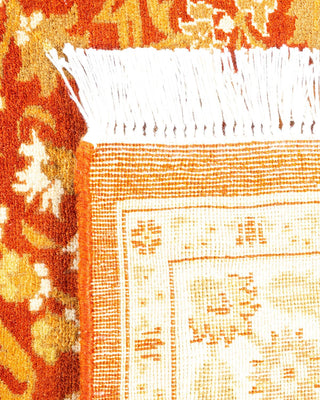 Traditional Mogul Orange Wool Area Rug 3' 3" x 5' 3" - Solo Rugs