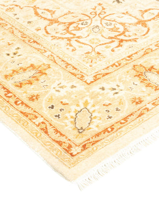 Traditional Mogul Ivory Wool Area Rug 4' 7" x 6' 8" - Solo Rugs