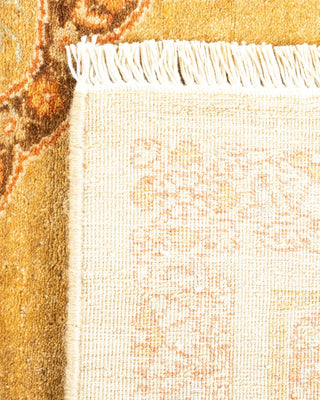 Traditional Mogul Yellow Wool Area Rug 4' 8" x 6' 7" - Solo Rugs