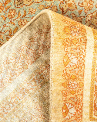 Traditional Mogul Yellow Wool Area Rug 4' 8" x 6' 7" - Solo Rugs